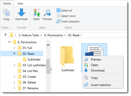 Browse Files with Access Control